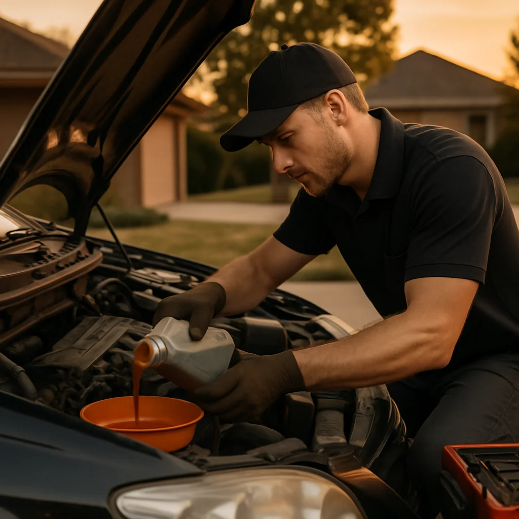 Angel Mechanic Mobile Oil Change in Adelanto, CA