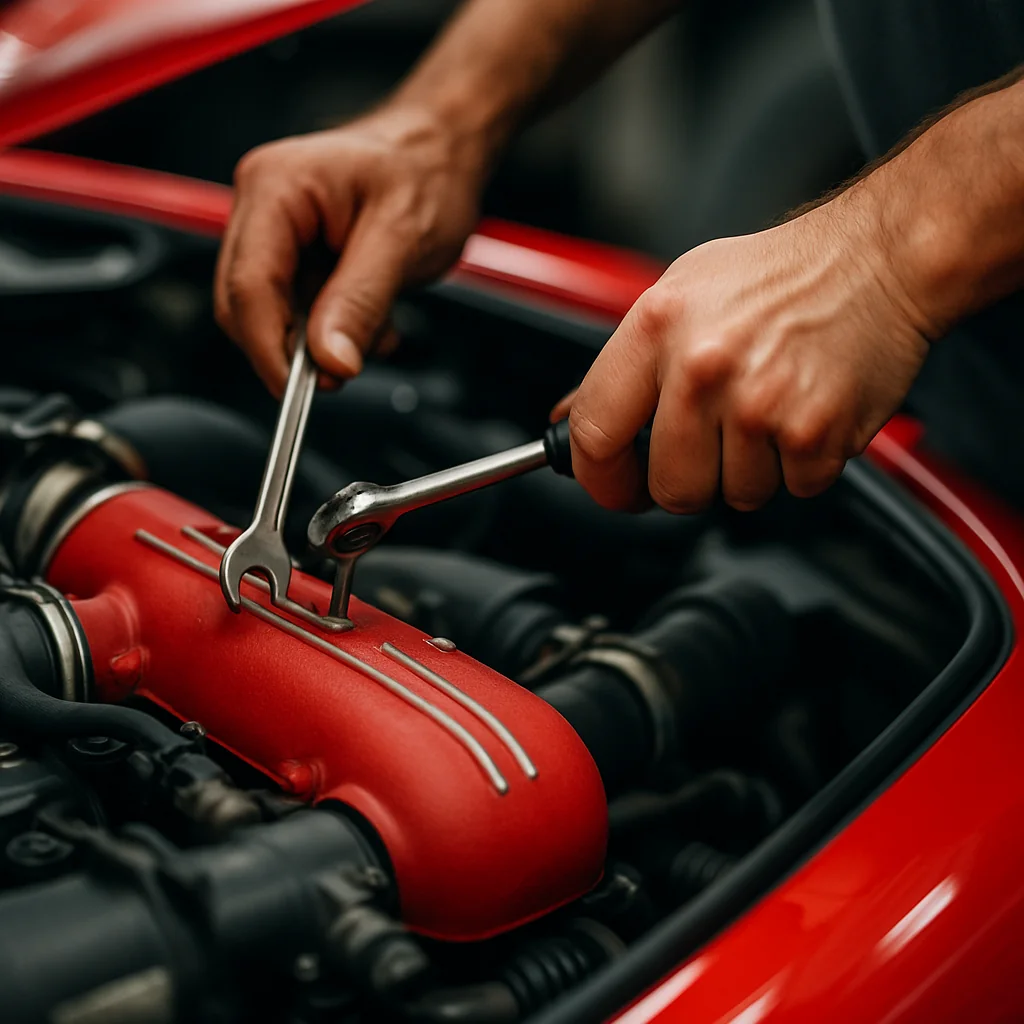 Angel Mechanic Mobile Oil Change for Ferrari owners