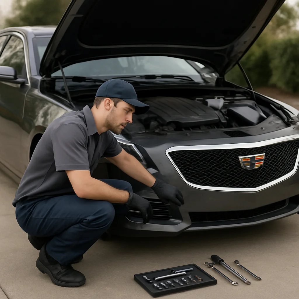 Angel Mechanic Mobile Oil Change for Cadillac owners