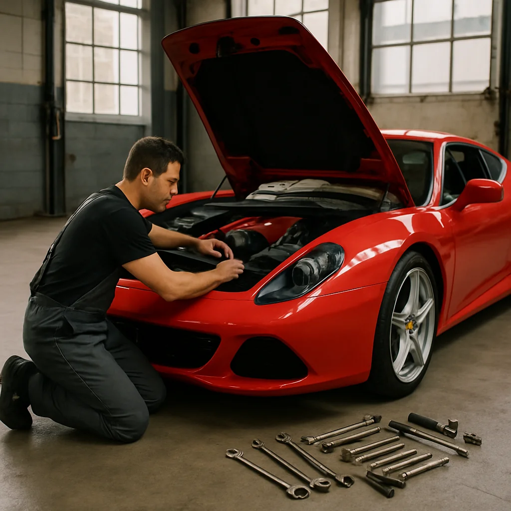 Angel Mechanic Mobile Oil Change for Ferrari owners