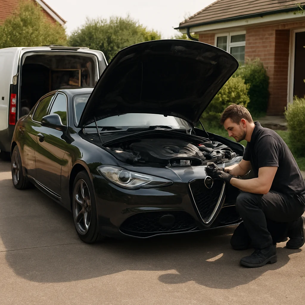 Angel Mechanic Mobile Oil Change for Alfa Romeo owners