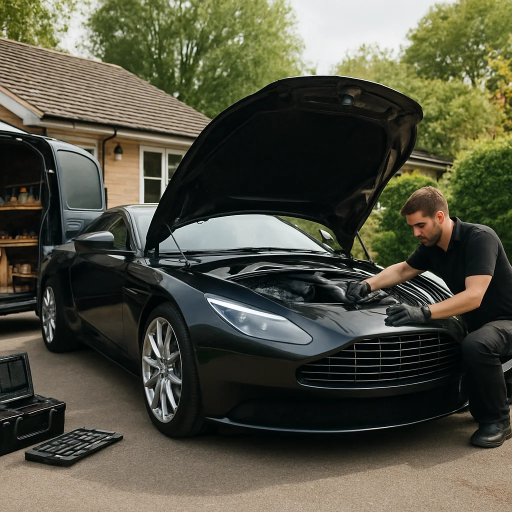 Angel Mechanic Mobile Oil Change for Aston Martin owners