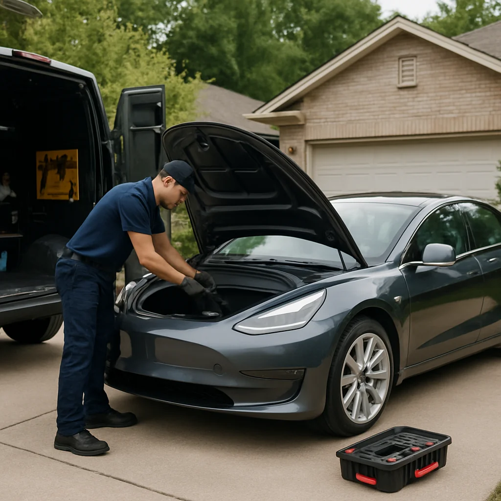 Angel Mechanic Mobile Oil Change for Tesla owners