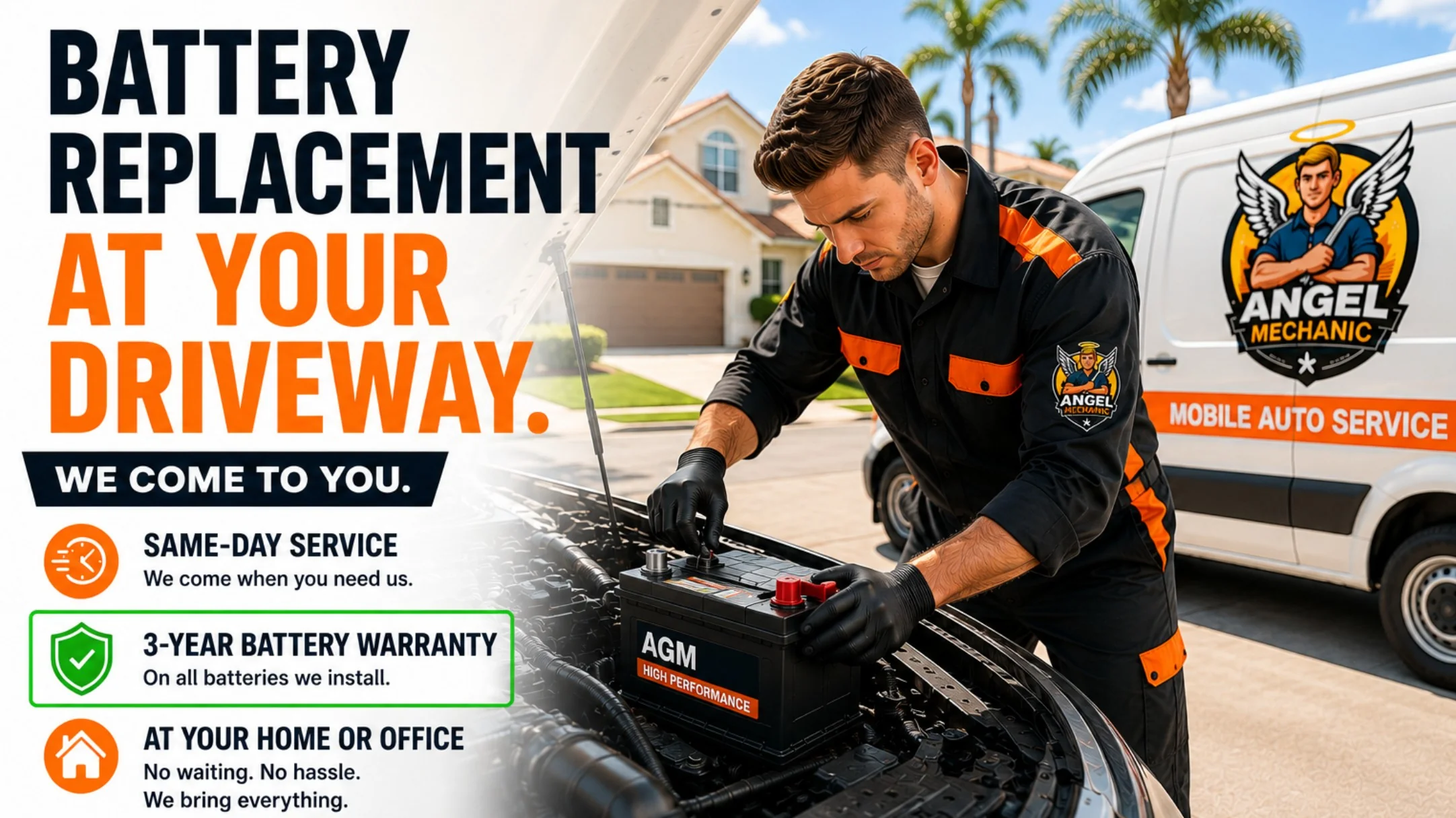 Mobile battery & electrical service, done in your driveway.