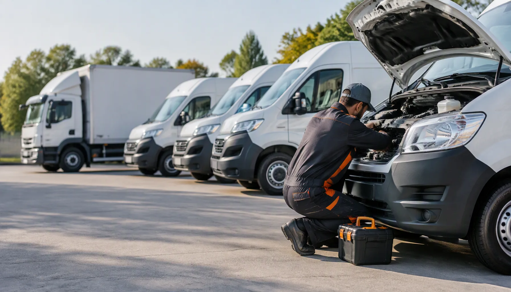 Fleet maintenance that comes to your yard.