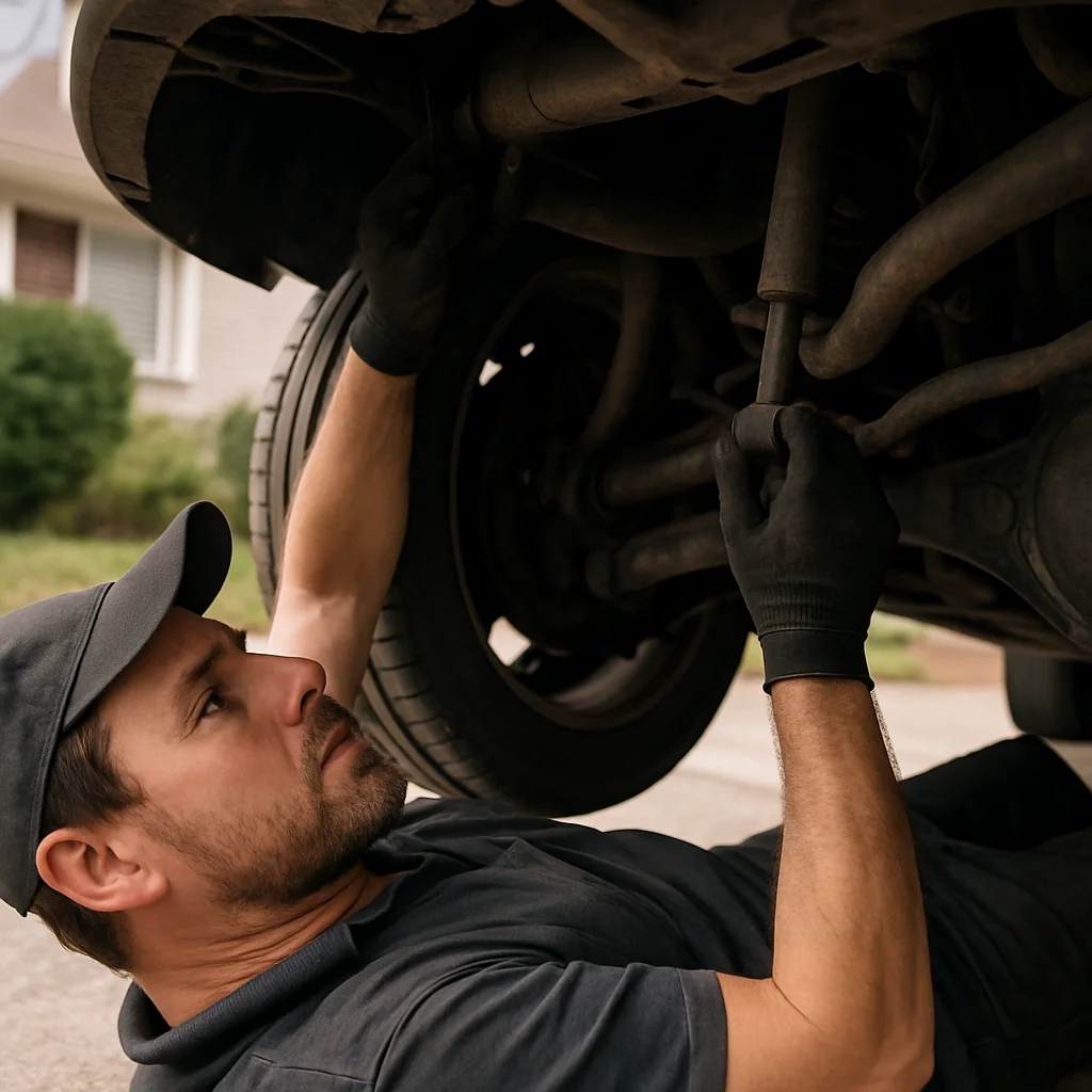 Mobile suspension repair, done in your driveway.